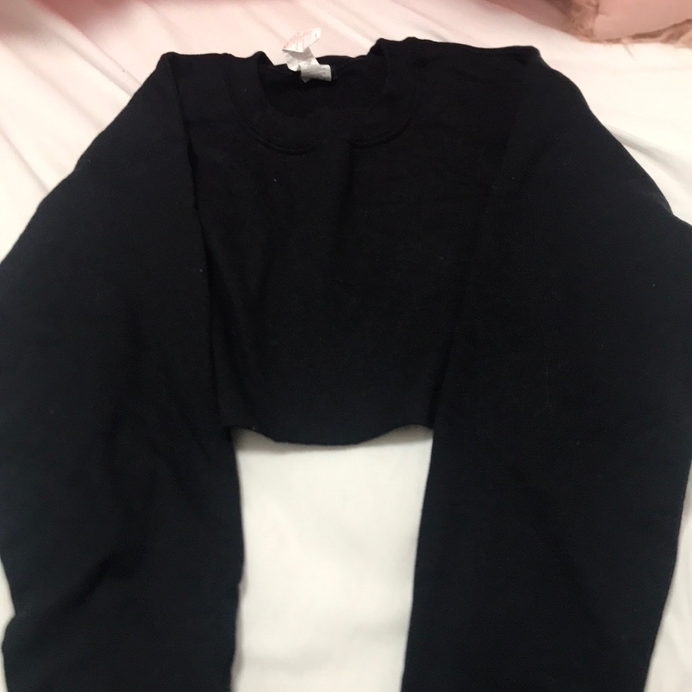 Cropped black sweater
